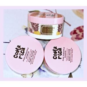 Bath & Body Works 6.5 oz Costa Rica Pink Pineapple Sunrise Body Butter Cream x3